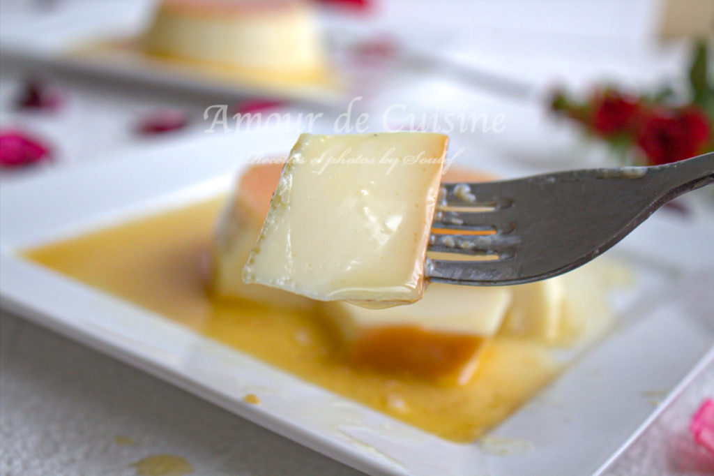 Smooth and creamy condensed milk flan