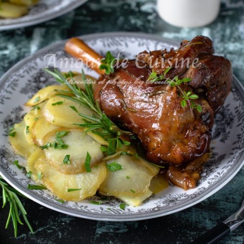 roasted or oven-braised lamb shanks