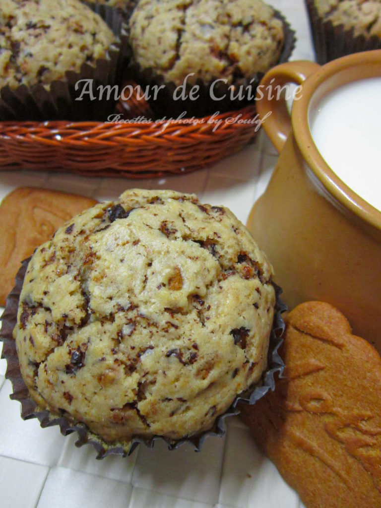 Easy Chocolate Biscoff Muffins, lotus muffins