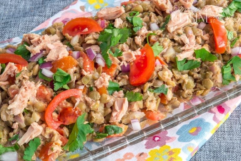 lentil salad with tuna