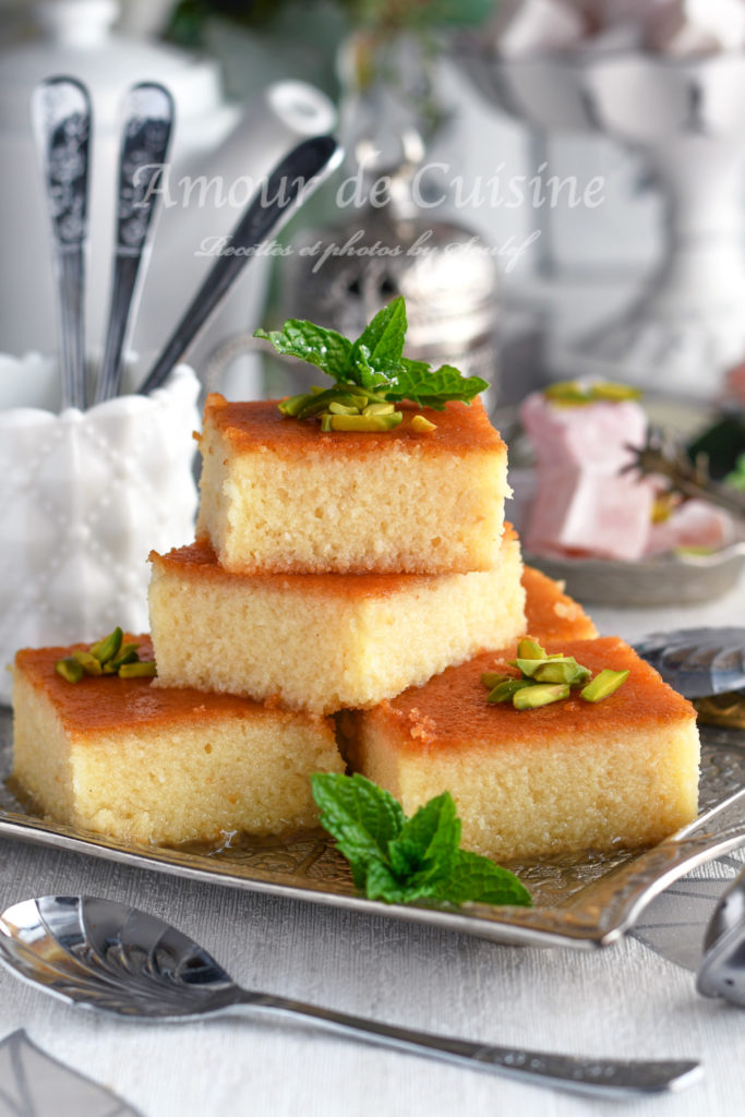 semolina cake, the best basbousa recipe