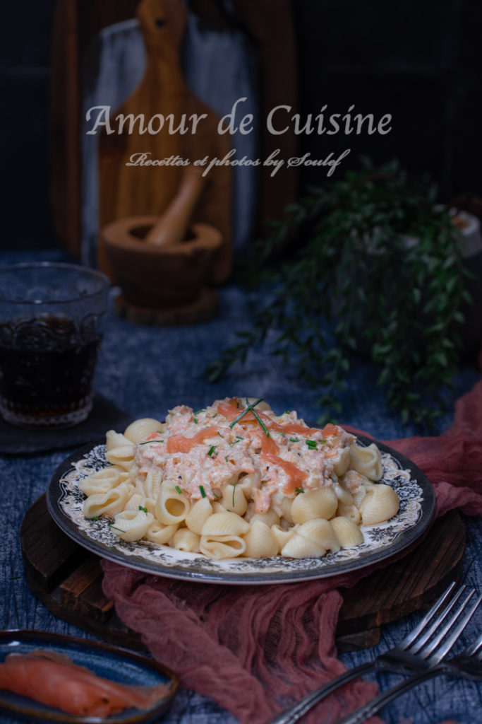 Creamy smoked salmon pasta