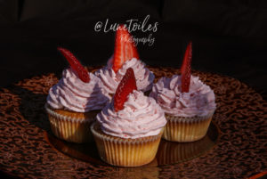 Strawberry cupcakes for valentine’s day