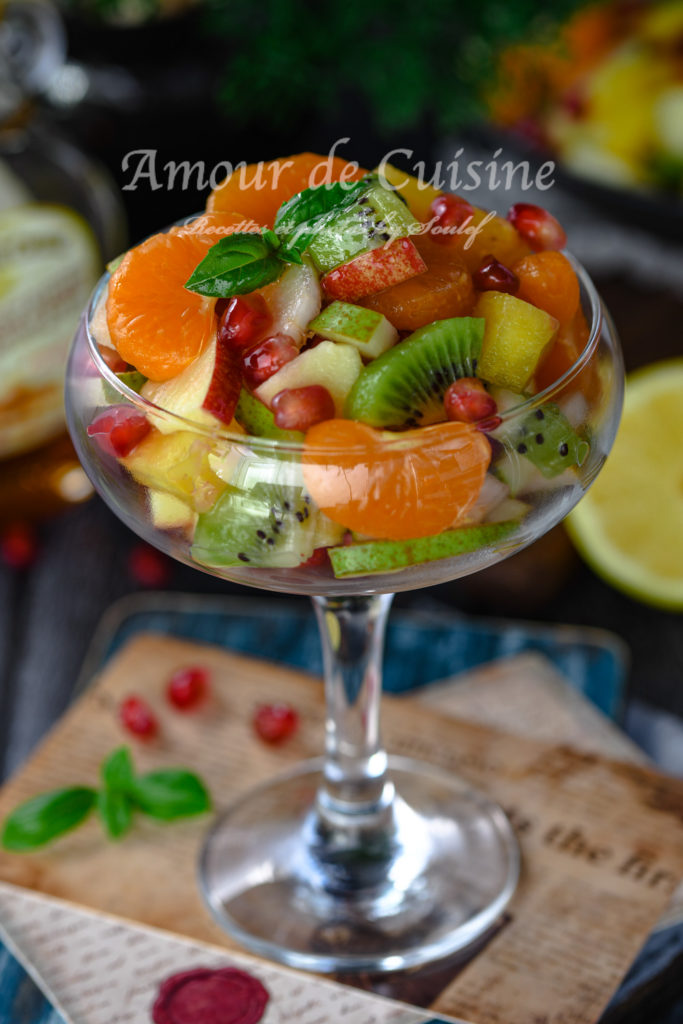 Winter fresh fruit salad recipe with maple syrup