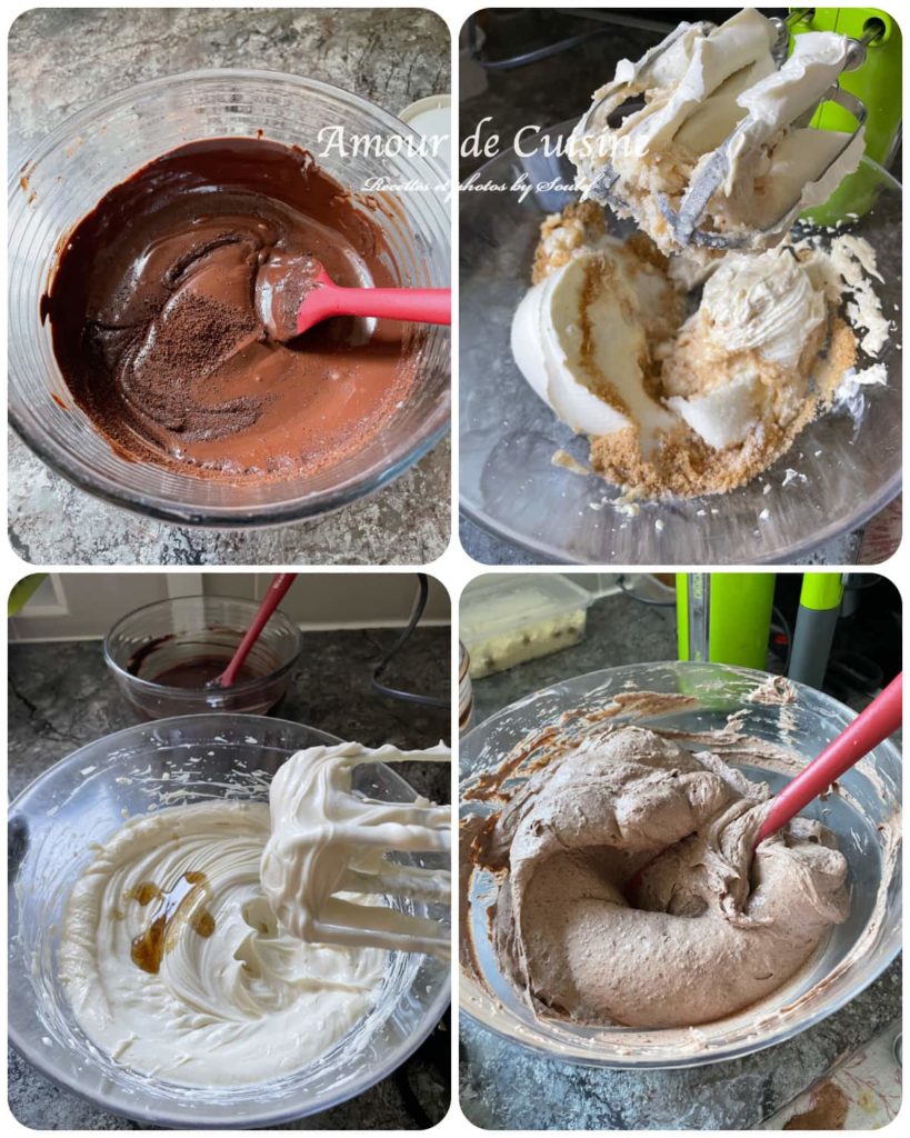 how to prepare the chocolate cheese cream